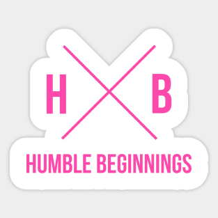 HUMBLE BEGINNINGS BRAND Logo Neon Pink Sticker